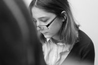 Создать мем Грустная Настена