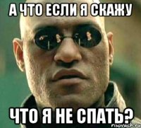 а что если я скажу что я не спать?