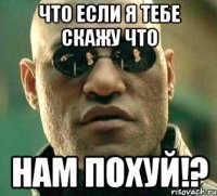 Что если я тебе скажу что нам похуй!?