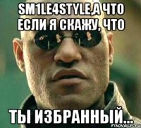 sm1le4style,а что если я скажу, что ты избранный...