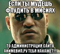 Если ты мудешь флудить в мисиях То администрация сайта Анимевип.ру тебя накажет!!!