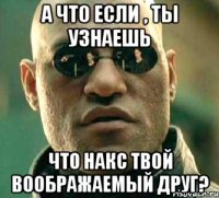 А что если , ты узнаешь Что Накс твой воображаемый друг?