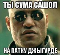 ты сума сашол на патку Джыгурде