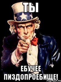 ты ебучее пиздопроебище!