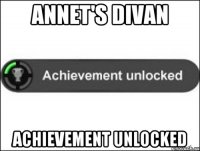 Annet's divan achievement unlocked