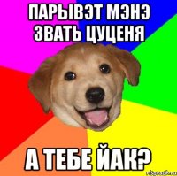 ПАРЫВЭТ МЭНЭ ЗВАТЬ ЦУЦЕНЯ А ТЕБЕ ЙАК?