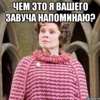 Чем это я вашего завуча напоминаю? 