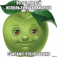 99,6 % людей использующих Android считают что IOS говно