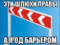 ЭТИ ШЛЮХИ ПРАВЫ А Я ОД БАРЬЕРОМ
