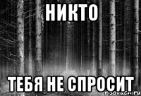 Никто тебя не спросит