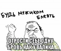  Отрости себе одну бровь как у Валика