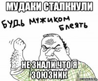 мудаки сталкнули не знали что я зоюзник