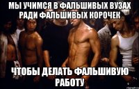 мы учимся в фальшивых вузах ради фальшивых корочек чтобы делать фальшивую работу