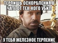 Терпишь оскорбления в чате от тех, кого убил У тебя железное терпение