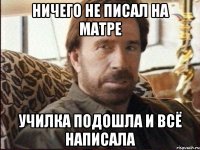 ничего не писал на матре училка подошла и всё написала