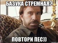 базука стремная? повтори пес))