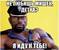 Не любишь мишек, детка? Я иду к тебе!