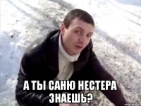 а ты саню нестера знаешь?