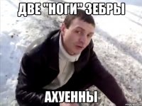 ДВЕ "НОГИ" ЗЕБРЫ АХУЕННЫ