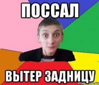 Поссал Вытер задницу