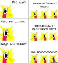 Коллектив Сетевого отдела Роста продаж и карьерного роста ВСЕГДАААААААААААА