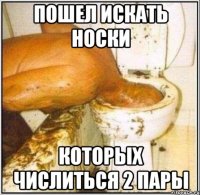 пошел искать носки которых числиться 2 пары