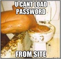 u cant load password from site