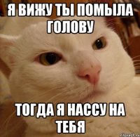 Я вижу ты помыла голову Тогда я нассу на тебя