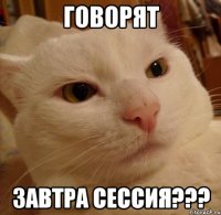 говорят завтра сессия???