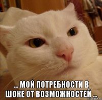  ... мой потребности в шоке от возможностей ...