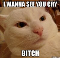 I WANNA SEE YOU CRY BITCH