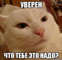 УВЕРЕН ЧТО ТЕБЕ ЭТО НАДО?