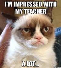 I'm impressed with my teacher a lot...