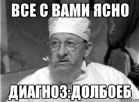 ВСЕ С ВАМИ ЯСНО ДИАГНОЗ:ДОЛБОЕБ