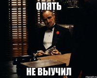 опять не выучил