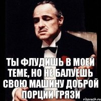 Ты флудишь в моей теме, но не балуешь свою машину доброй порции грязи