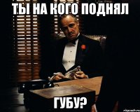 ты на кого поднял губу?