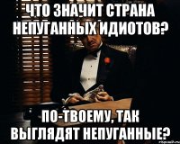 что значит страна непуганных идиотов? по-твоему, так выглядят непуганные?