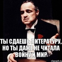 Ты сдаешь литературу, но ты даже не читала Войну и мир