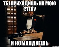 ты приходишь на мою стену и командуешь