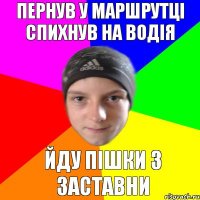 ПЕРНУВ У МАРШРУТЦІ СПИХНУВ НА ВОДІЯ ЙДУ ПІШКИ З ЗАСТАВНИ