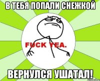 В тебя попали снежкой Вернулся УШАТАЛ!