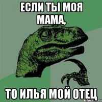 Если ты моя Мама, то Илья мой отец