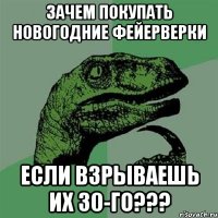 ЗАЧЕМ ПОКУПАТЬ НОВОГОДНИЕ ФЕЙЕРВЕРКИ ЕСЛИ ВЗРЫВАЕШЬ ИХ 30-го???