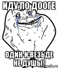 иду по дооге ОДИН И ВЕЗЬДЕ НЕ ДУШЫ!