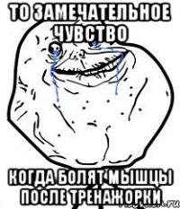 то замечательное чувство когда болят мышцы после тренажорки