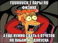 fuuuuuck 2 пары по физике а еще нужно сдать 6 отчетов по лабам, и 2 допуска