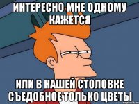 Интересно мне одному кажется или в нашей столовке съедобное только цветы