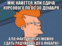 Мне кажется, или сдача курсового по ОС 30 декабря А по факту курсач можно сдать РЯДЧИКОВУ до 6 января?