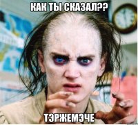 как ты сказал?? тэржемэче